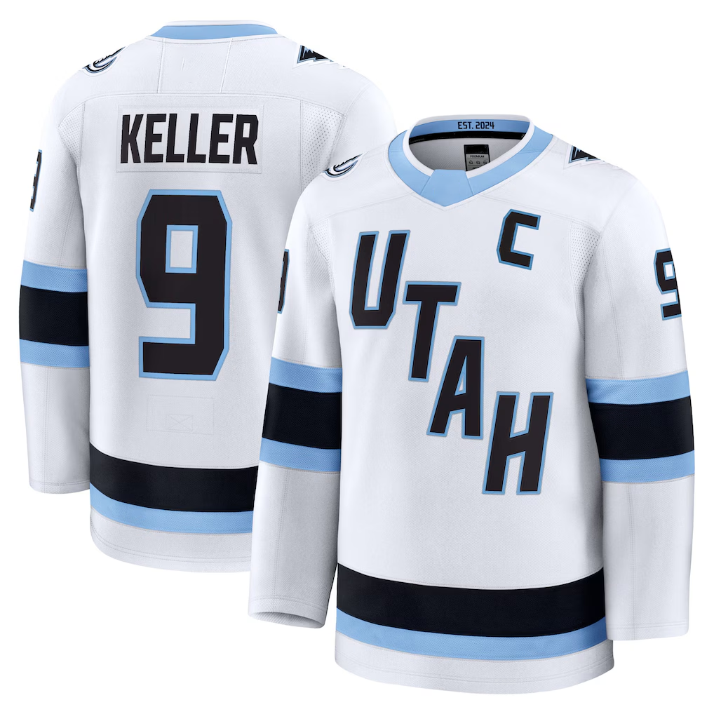 MATTH U.Mammoth #9 Clayton Keller White Away Premium Player Jerseys