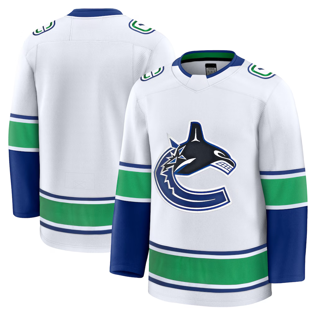 MATTH V.Canucks White Away Premium Jerseys