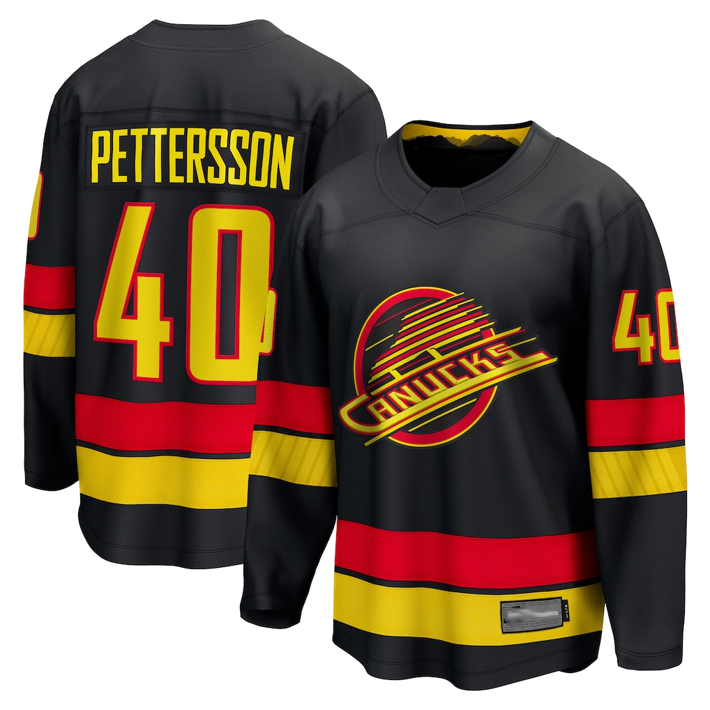 MATTH V.Canucks #40 Elias Pettersson Black Breakaway Jerseys
