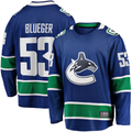 MATTH V.Canucks #53 Teddy Blueger Blue Home Breakaway Jerseys