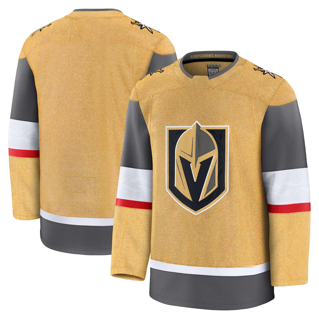 MATTH V.Golden Knights Gold Home Premium Jerseys