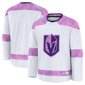 MATTH V.Golden Knights White 2024 Hockey Fights Cancer Practice Jerseys