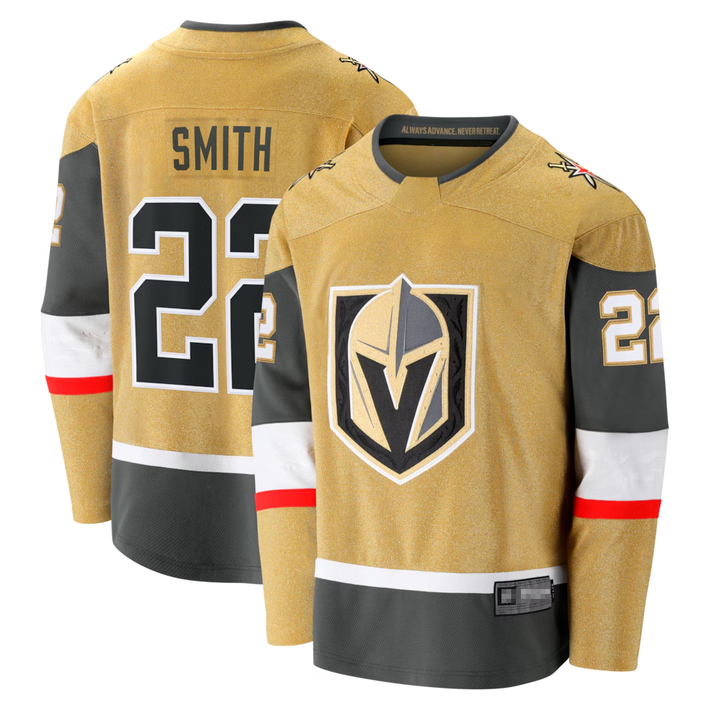 MATTH V.Golden Knights #22 Cole Smith Gold Home Breakaway Jerseys
