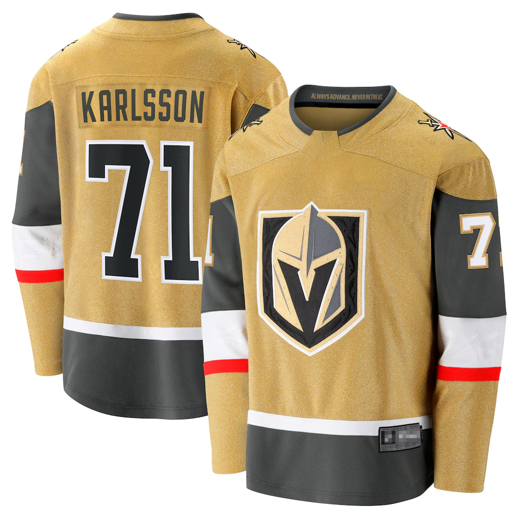 MATTH V.Golden Knights #71 William Karlsson Gold Home Breakaway Jerseys