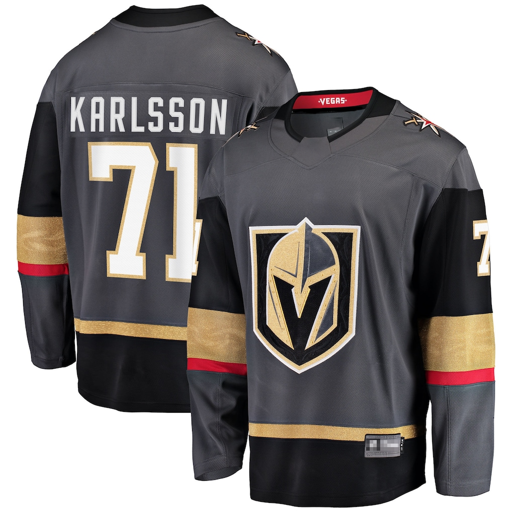 MATTH V.Golden Knights #71 William Karlsson Gray Breakaway Jerseys