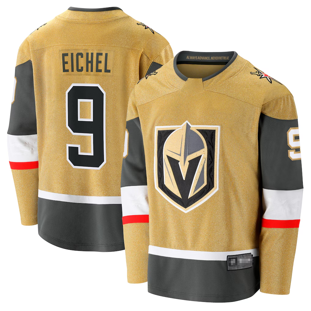 MATTH V.Golden Knights #9 Jack Eichel Gold Home Breakaway Stitched Jerseys