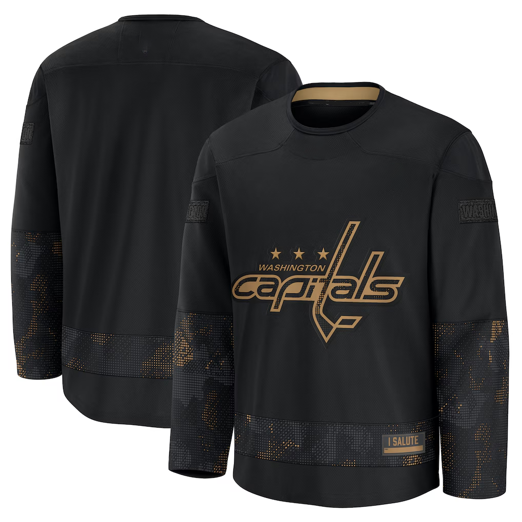 MATTH W.Capitals Black 2024 Military Appreciation Practice Jerseys