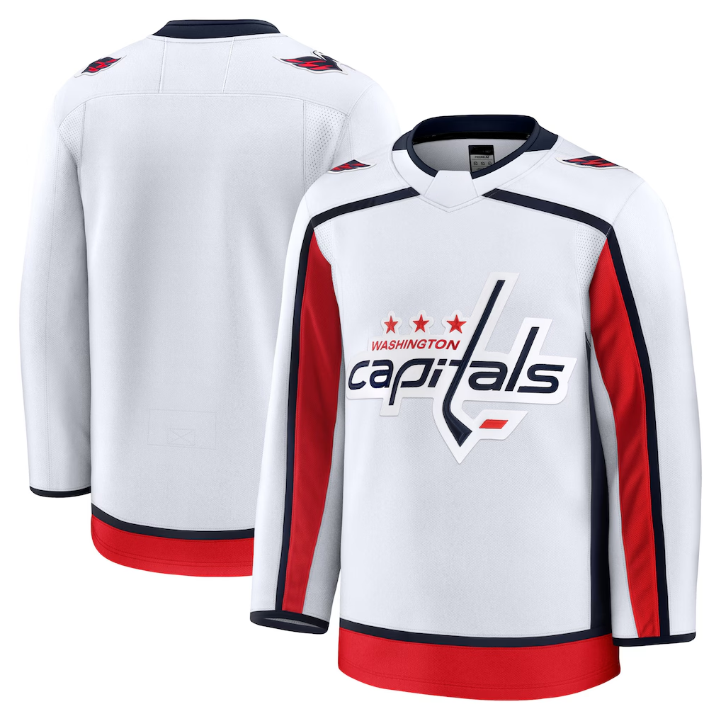 MATTH W.Capitals White Away Premium Jerseys