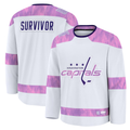 MATTH W.Capitals White Hockey Fights Cancer Survivor Practice Jerseys