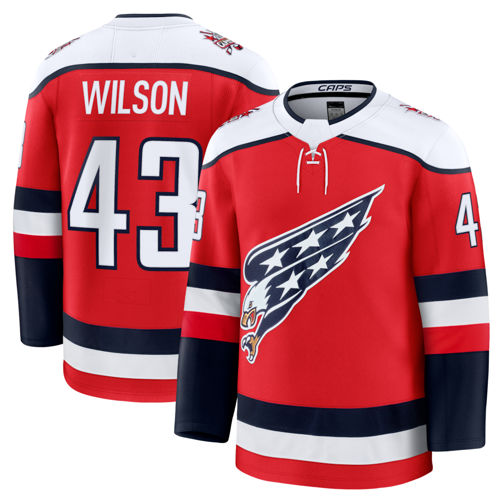 MATTH W.Capitals #43 Tom Wilson Red Alternate Premium Player Jerseys