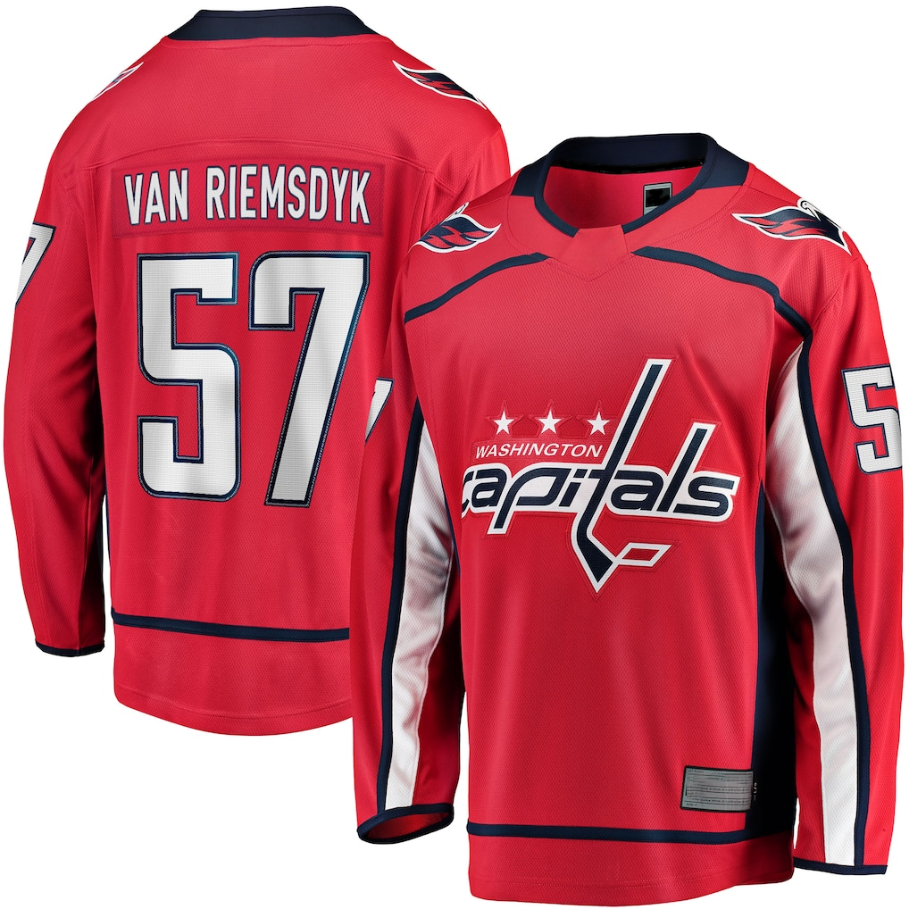 MATTH W.Capitals #57 Trevor van Riemsdyk Red Home Breakaway Jerseys
