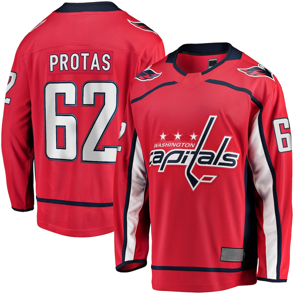 MATTH W.Capitals #62 llya Protas Red Home Breakaway Jerseys