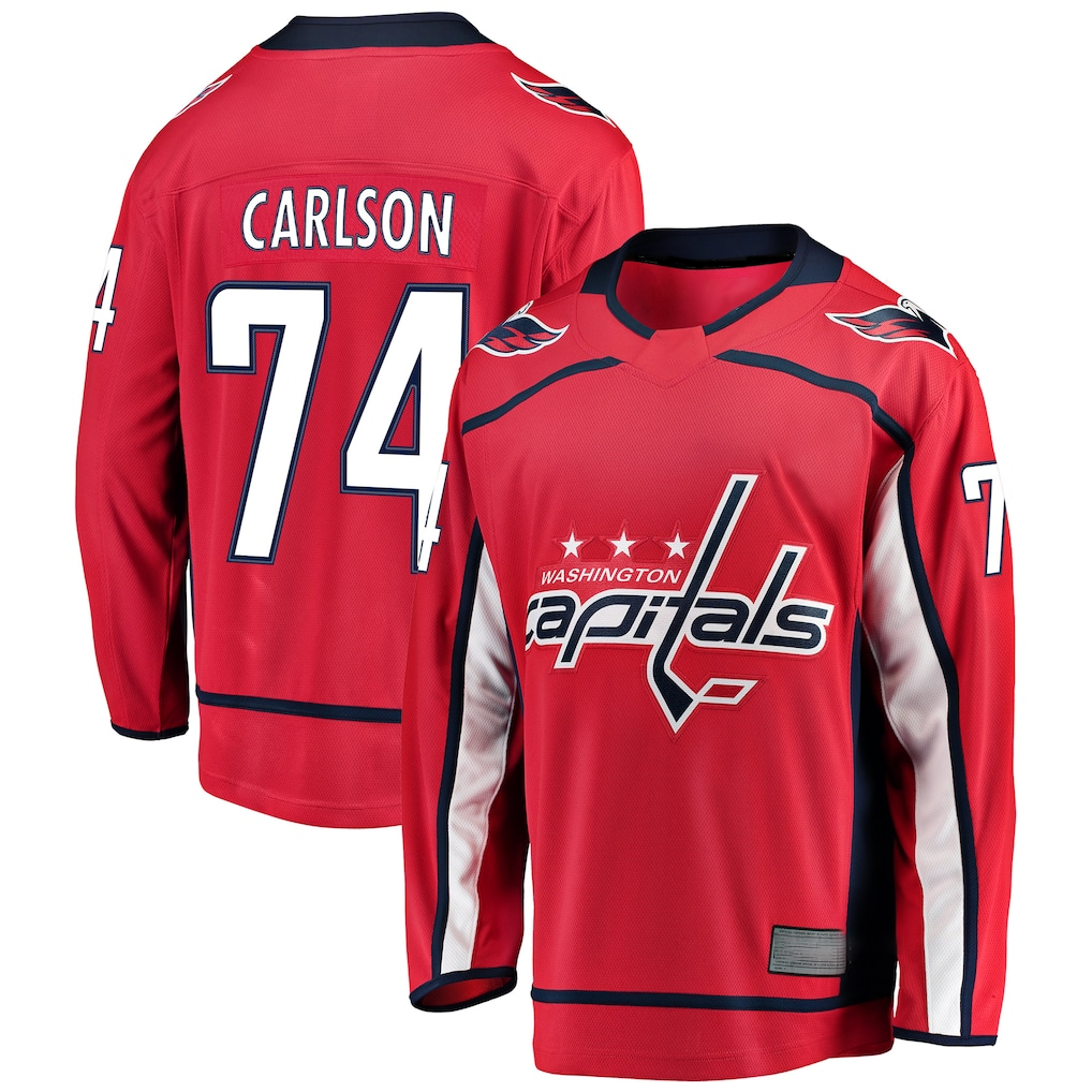 MATTH W.Capitals #74 John Carlson Red Home Breakaway Player Jerseys
