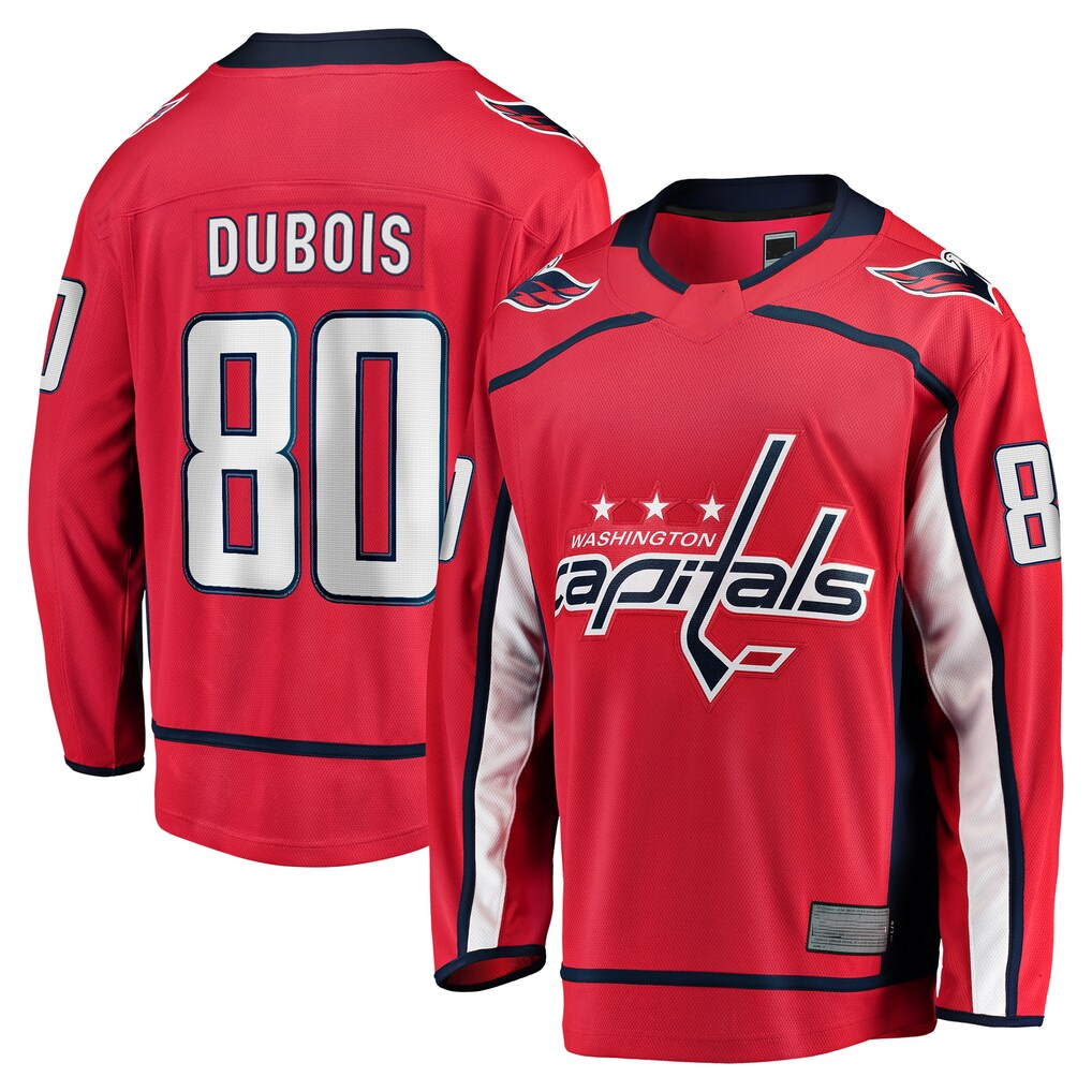 MATTH W.Capitals #80 Pierre-Luc Dubois Red Home Premier Breakaway Player Jerseys