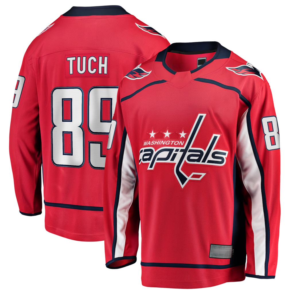 MATTH W.Capitals #89 Alex Tuch Red Home Breakaway Jerseys
