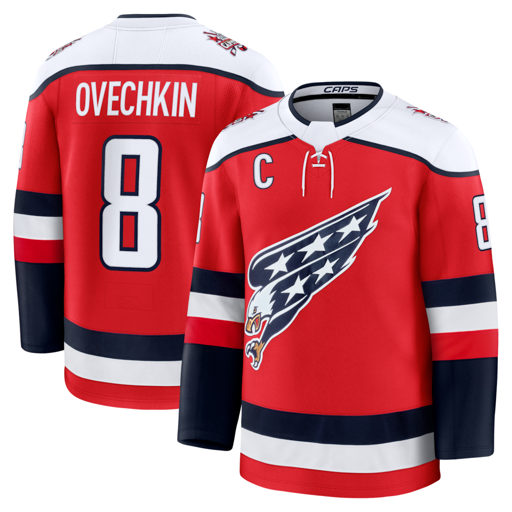 MATTH W.Capitals #8 Alexander Ovechkin Red Alternate Premium Player Jerseys