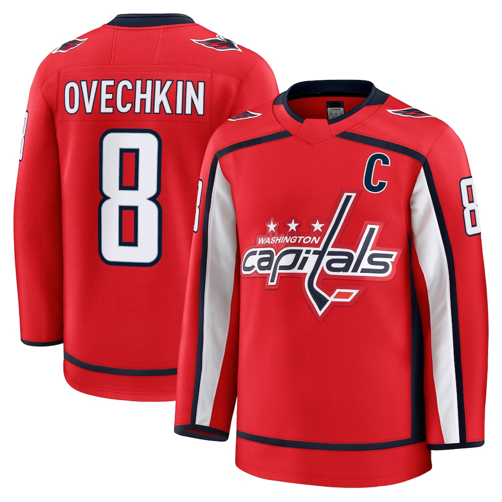 MATTH W.Capitals #8 Alexander Ovechkin Red Home Premium Jerseys