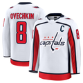 MATTH W.Capitals #8 Alexander Ovechkin White Away Premium Jerseys