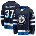 MATTH W.Jets #37 Connor Hellebuyck Navy Breakaway Replica Jerseys