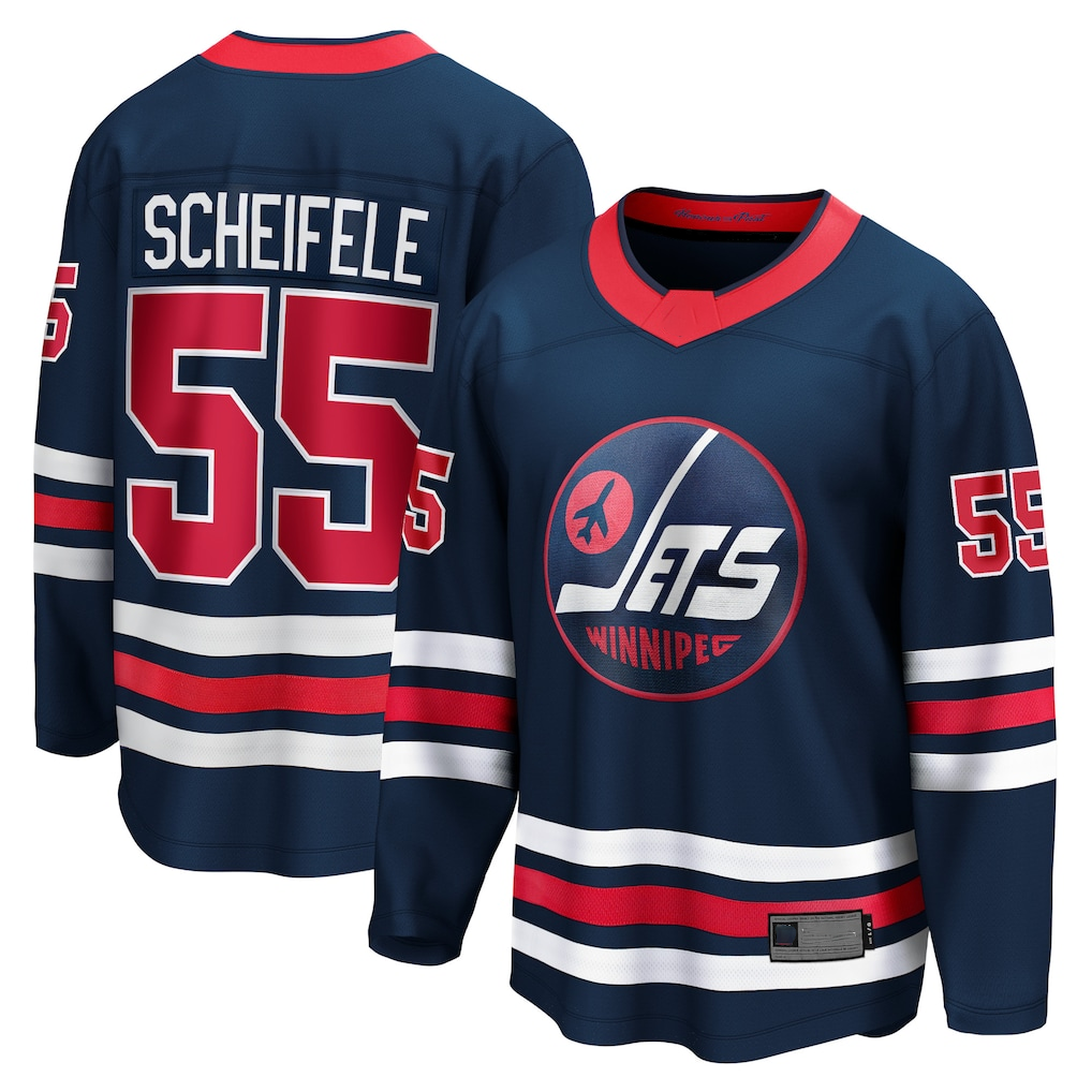 MATTH W.Jets #55 Mark Scheifele Navy Breakaway Jerseys