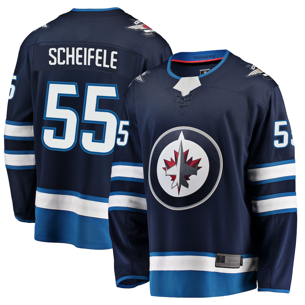 MATTH W.Jets #55 Mark Scheifele Navy Breakaway Replica Jerseys