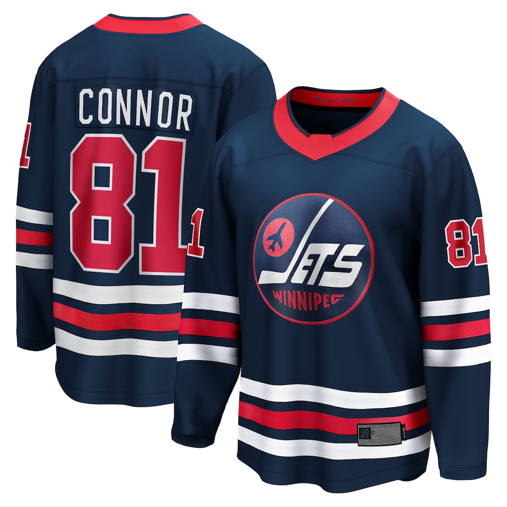 MATTH W.Jets #81 Kyle Connor Navy Alternate Breakaway Jerseys