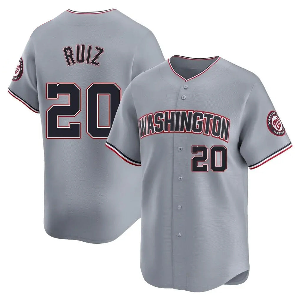 MATTH W.Nationals #20 Keibert Ruiz Player Gray City Connect Elite Alternate Stitched Jerseys