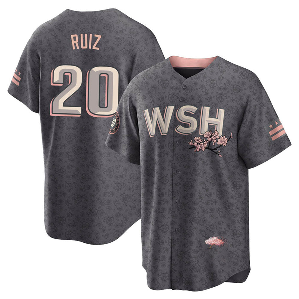 MATTH W.Nationals #20 Keibert Ruiz Player Gray City Connect Stitched Jerseys