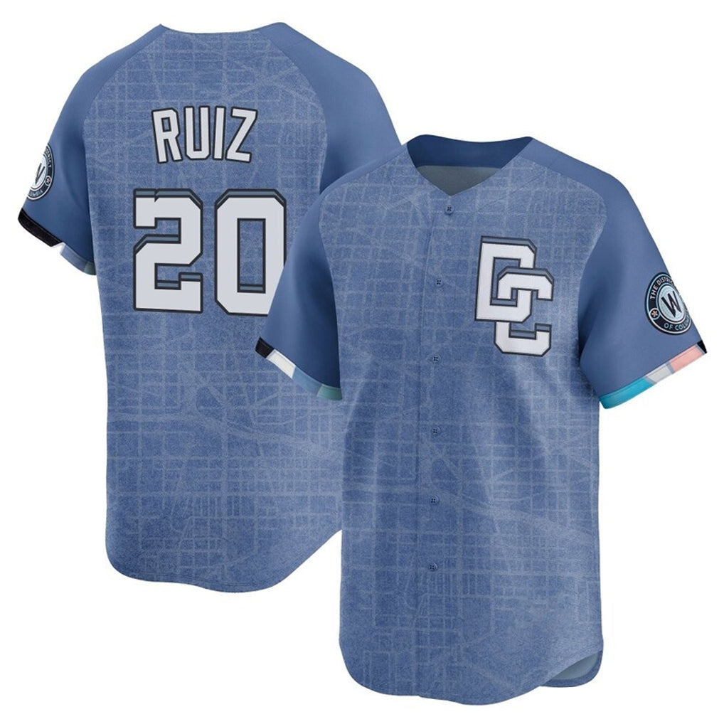 MATTH W.Nationals #20 Keibert Ruiz Player Light Blue Limited City Connect Stitched Jerseys