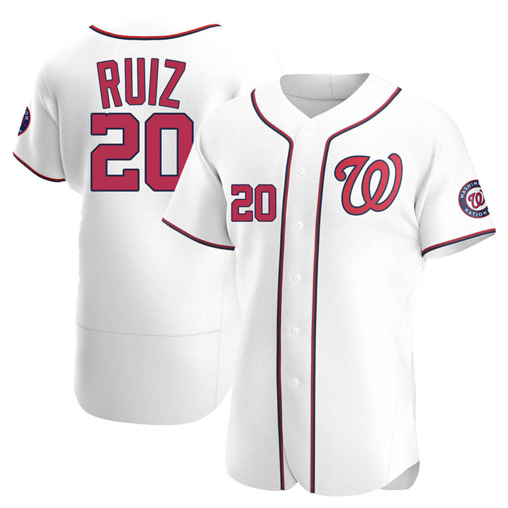 MATTH W.Nationals #20 Keibert Ruiz Player White Elite Home Stitched Jerseys