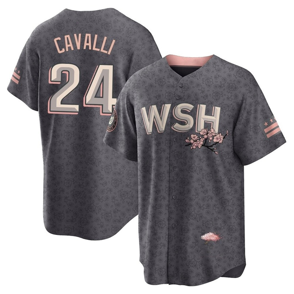 MATTH W.Nationals #24 Cade Cavalli Player Gray City Connect Stitched Jerseys