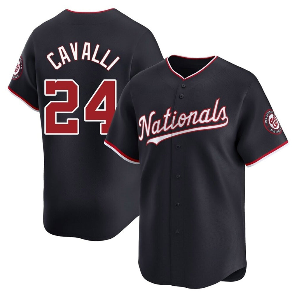 MATTH W.Nationals #24 Cade Cavalli Player Navy Alternate Limited Replica Jerseys