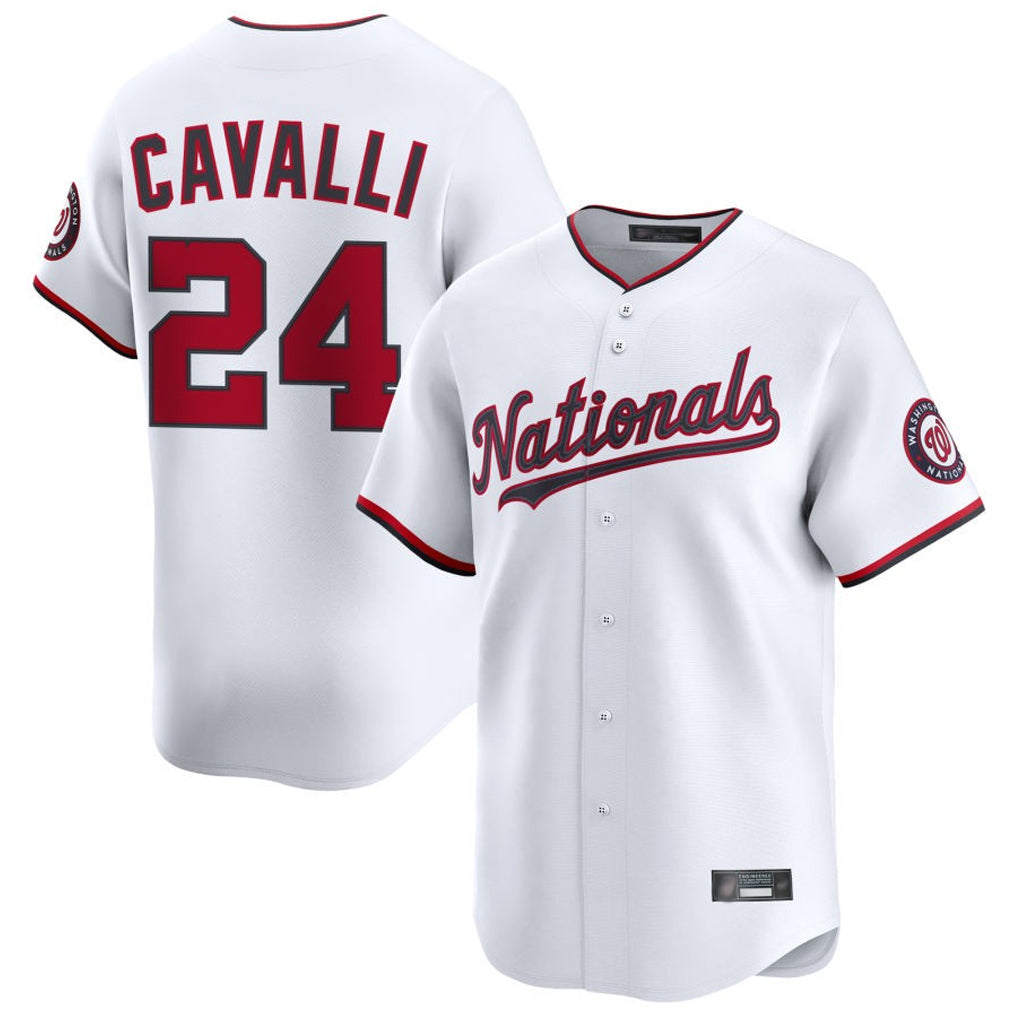 MATTH W.Nationals #24 Cade Cavalli Player White Limited Stitched Jerseys