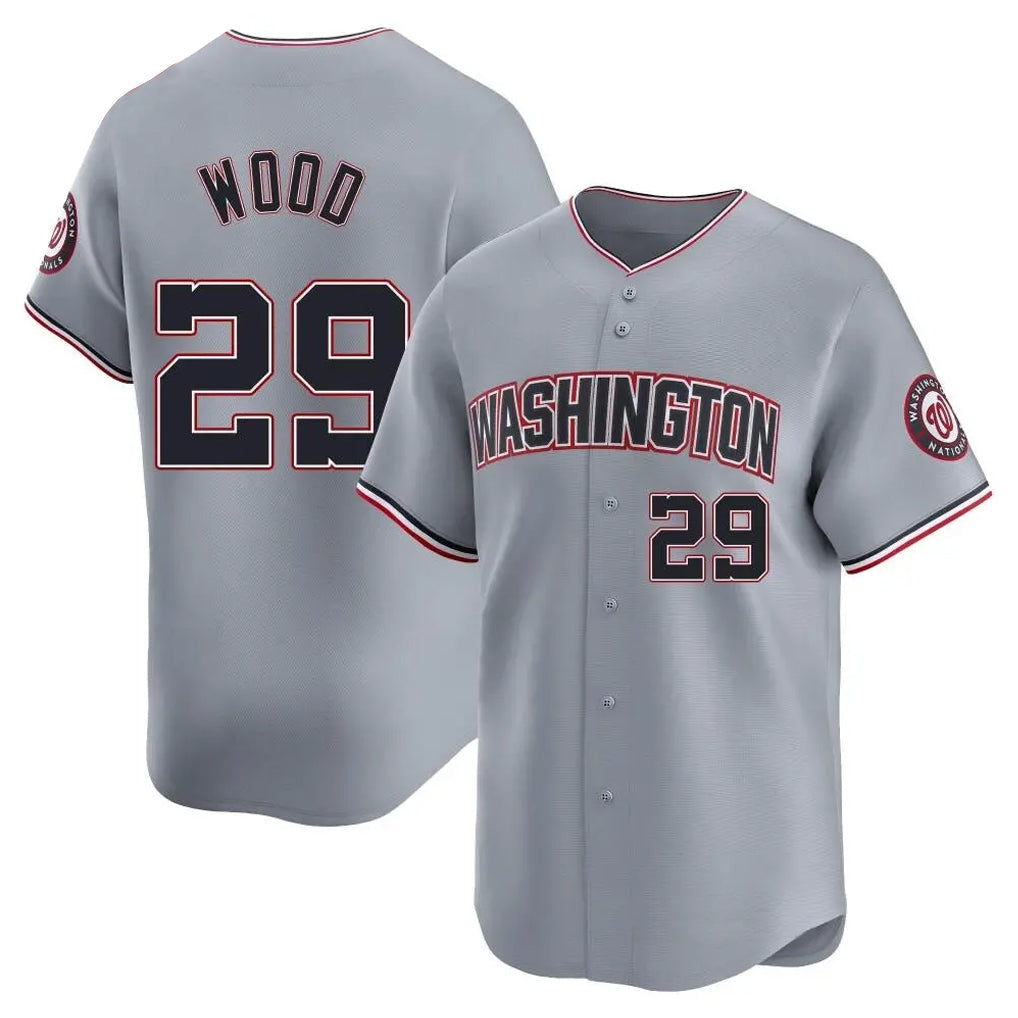 MATTH W.Nationals #29 James Wood Player Gray City Connect Limited Alternate Stitched Jerseys