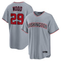 MATTH W.Nationals #29 James Wood Player Gray Road Replica Stitched Jerseys