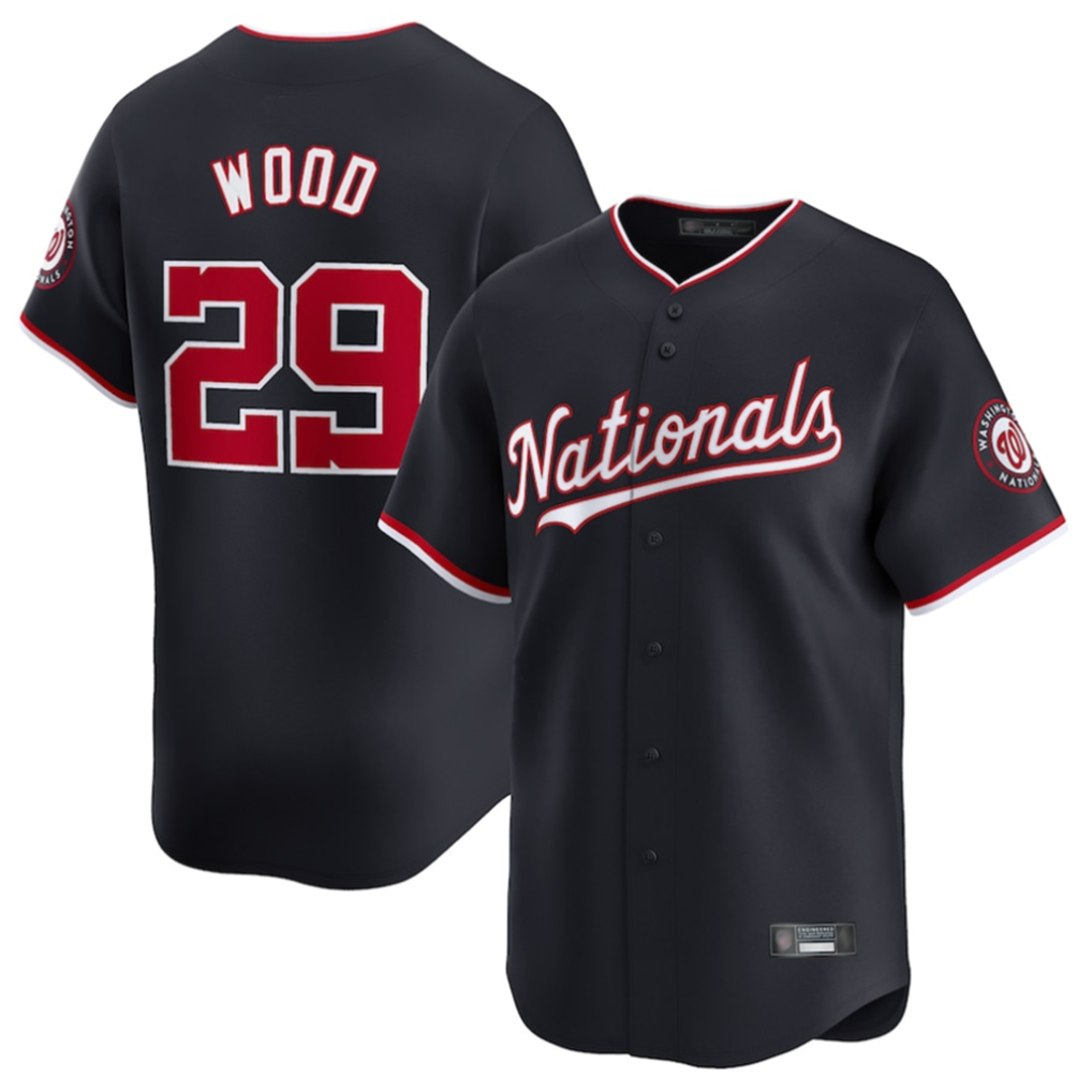MATTH W.Nationals #29 James Wood Player Navy Limited Stitched Jerseys
