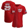 MATTH W.Nationals #29 James Wood Player Red Alternate Elite Stitched Jerseys