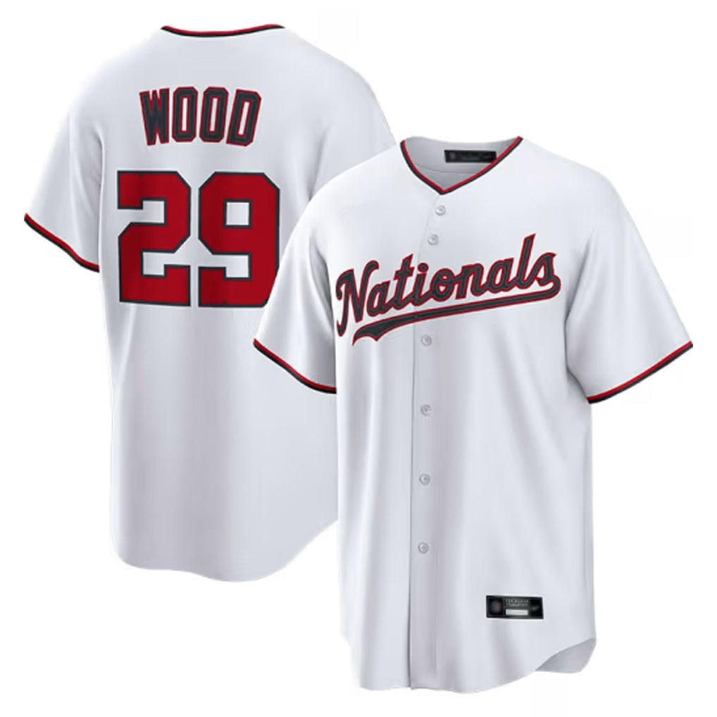 MATTH W.Nationals #29 James Wood Player White Home Limited Replica Stitched Jerseys