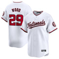 MATTH W.Nationals #29 James Wood Player White Home Limited Stitched Jerseys