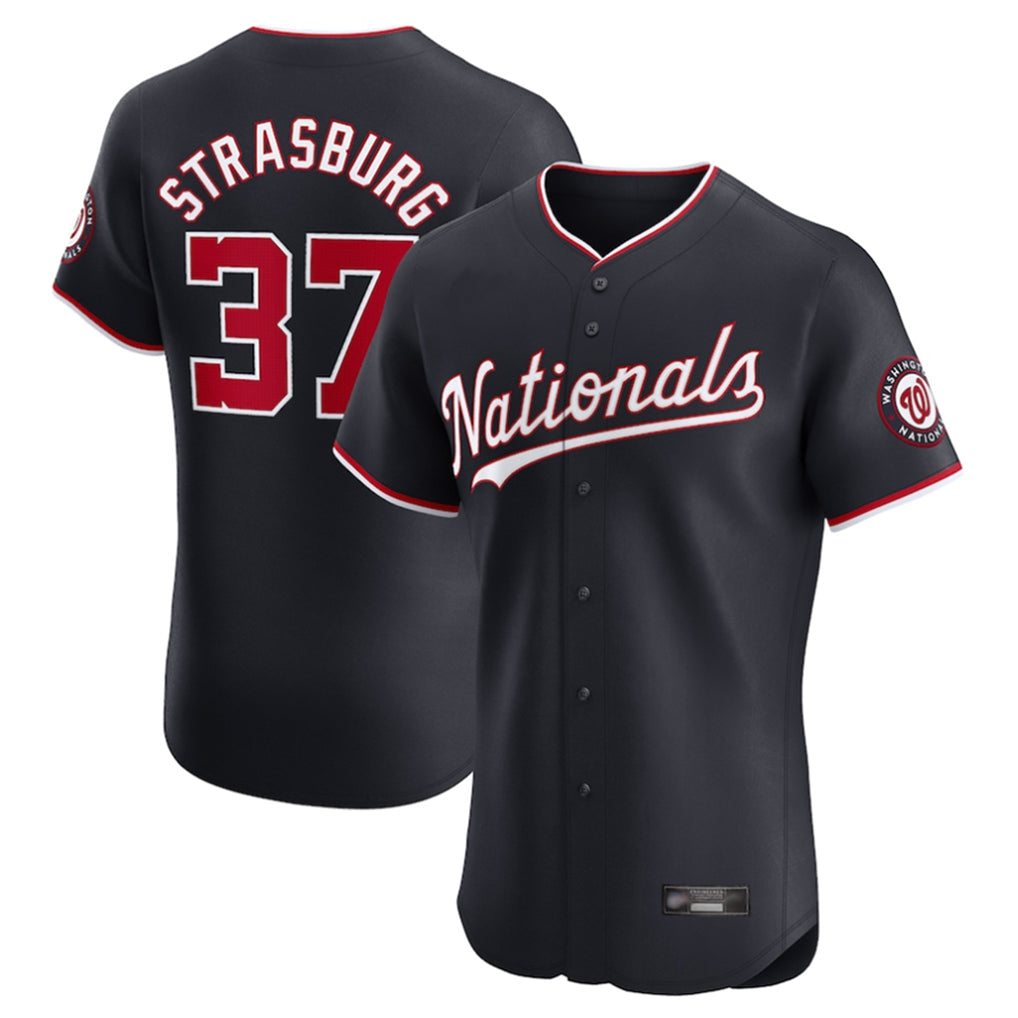 MATTH W.Nationals #37 Stephen Strasburg Player Navy Elite Stitched Jerseys