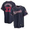 MATTH W.Nationals #37 Stephen Strasburg Player Navy Replica Stitched Jerseys