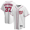 MATTH W.Nationals #37 Stephen Strasburg Player White Game Stitched Jerseys