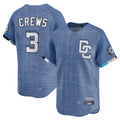 MATTH W.Nationals #3 Dylan Crews Player Blue Limited City Connect Stitched Jerseys