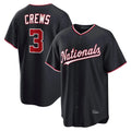 MATTH W.Nationals #3 Dylan Crews Player Navy Game Stitched Jerseys