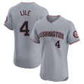 MATTH W.Nationals #4 Daylen Lile Player Gray Alternate Elite Stitched Jerseys