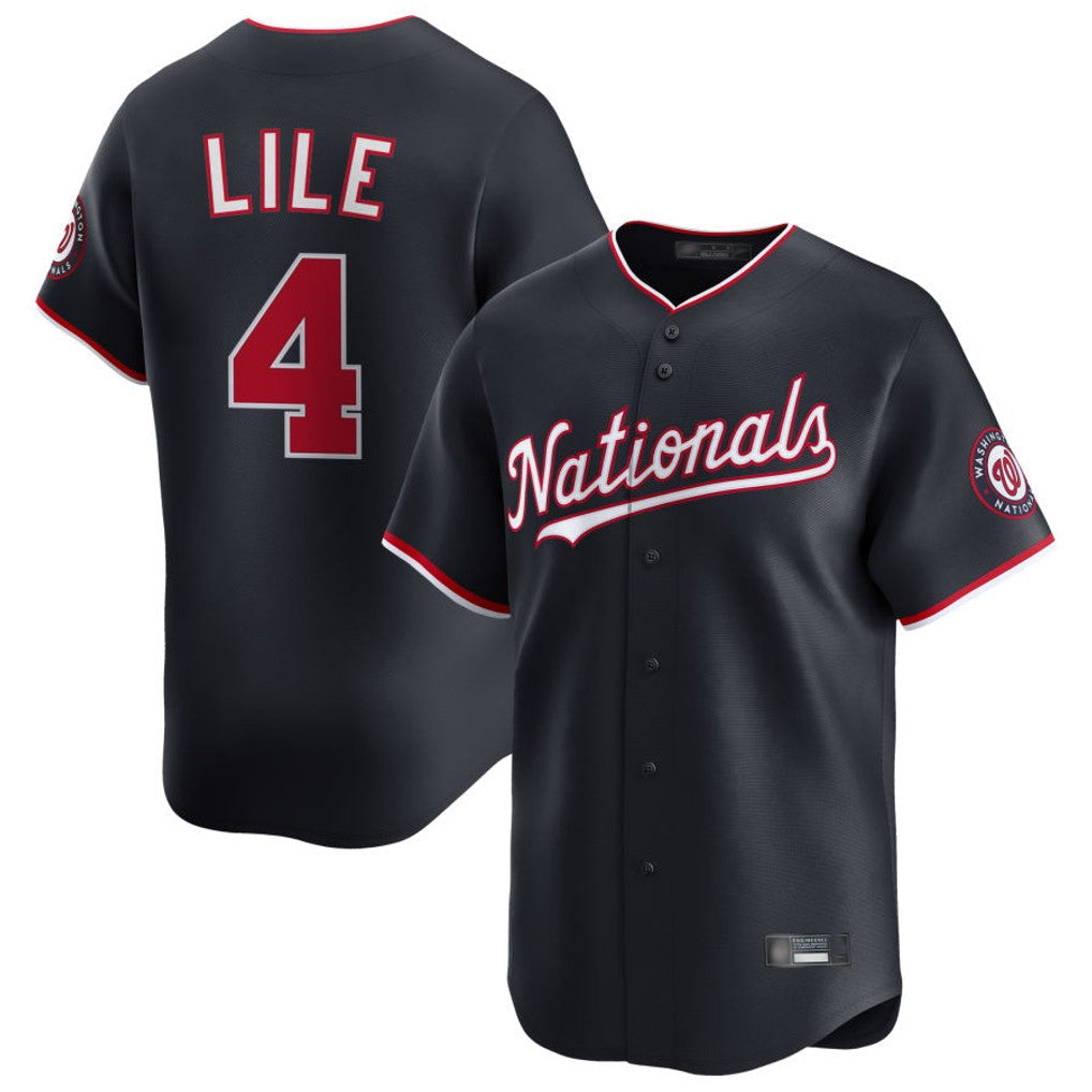 MATTH W.Nationals #4 Daylen Lile Player Navy Alternate Limited Replica Stitched Jerseys