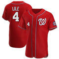 MATTH W.Nationals #4 Daylen Lile Player Red Alternate Elite Stitched Jerseys