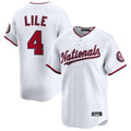 MATTH W.Nationals #4 Daylen Lile Player White Alternate Limited Replica Stitched Jerseys