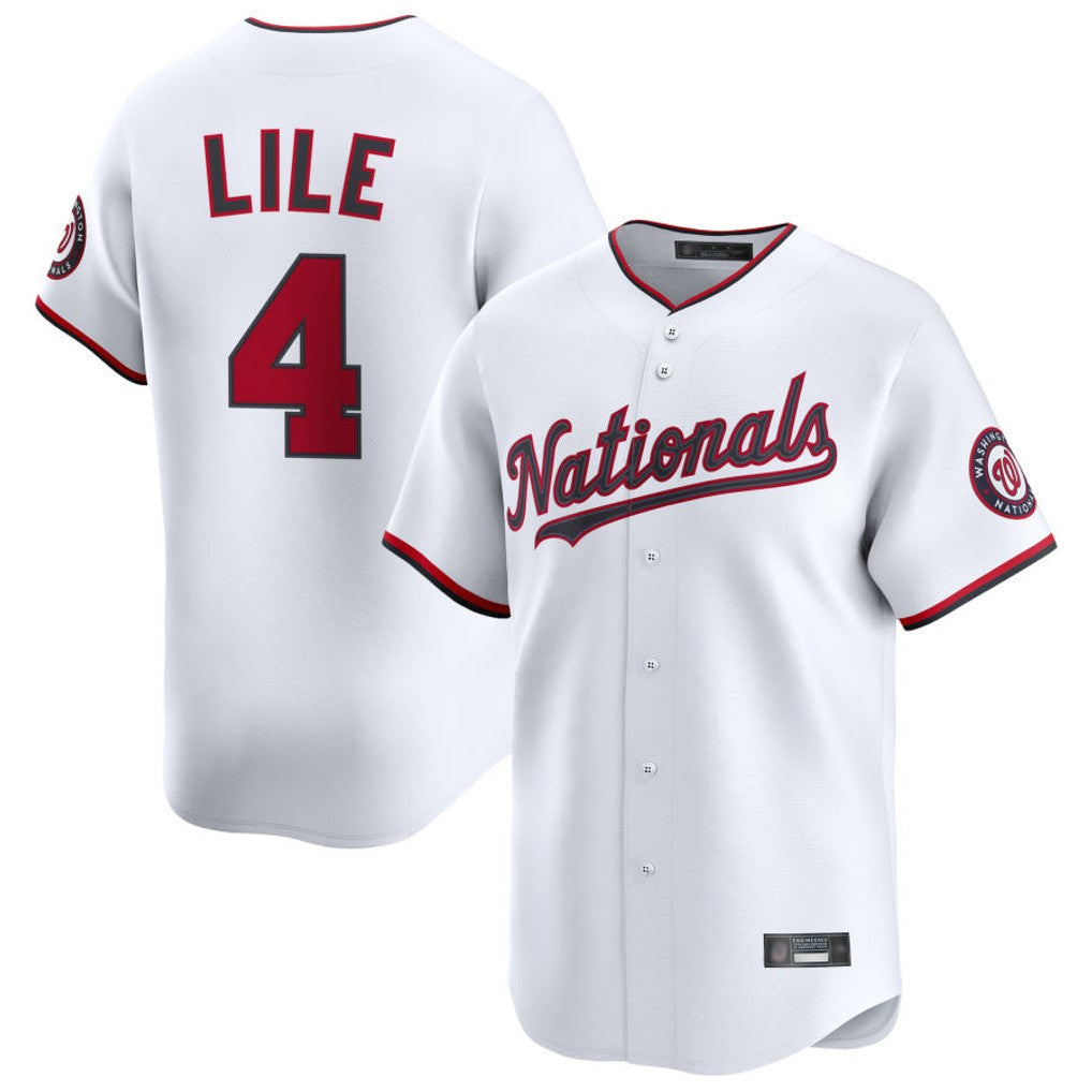 MATTH W.Nationals #4 Daylen Lile Player White Alternate Limited Replica Stitched Jerseys