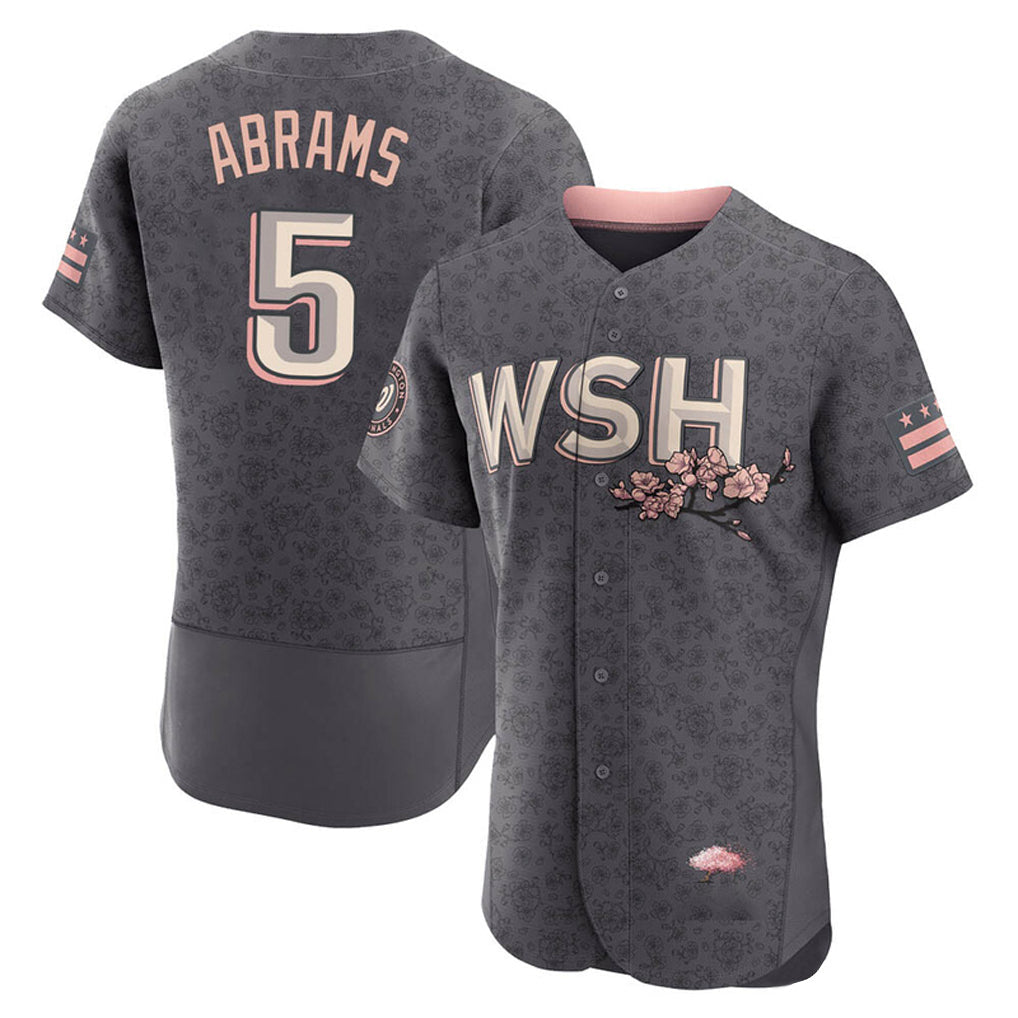 MATTH W.Nationals #5 CJ Abrams Player Gray City Connect Stitched Jerseys
